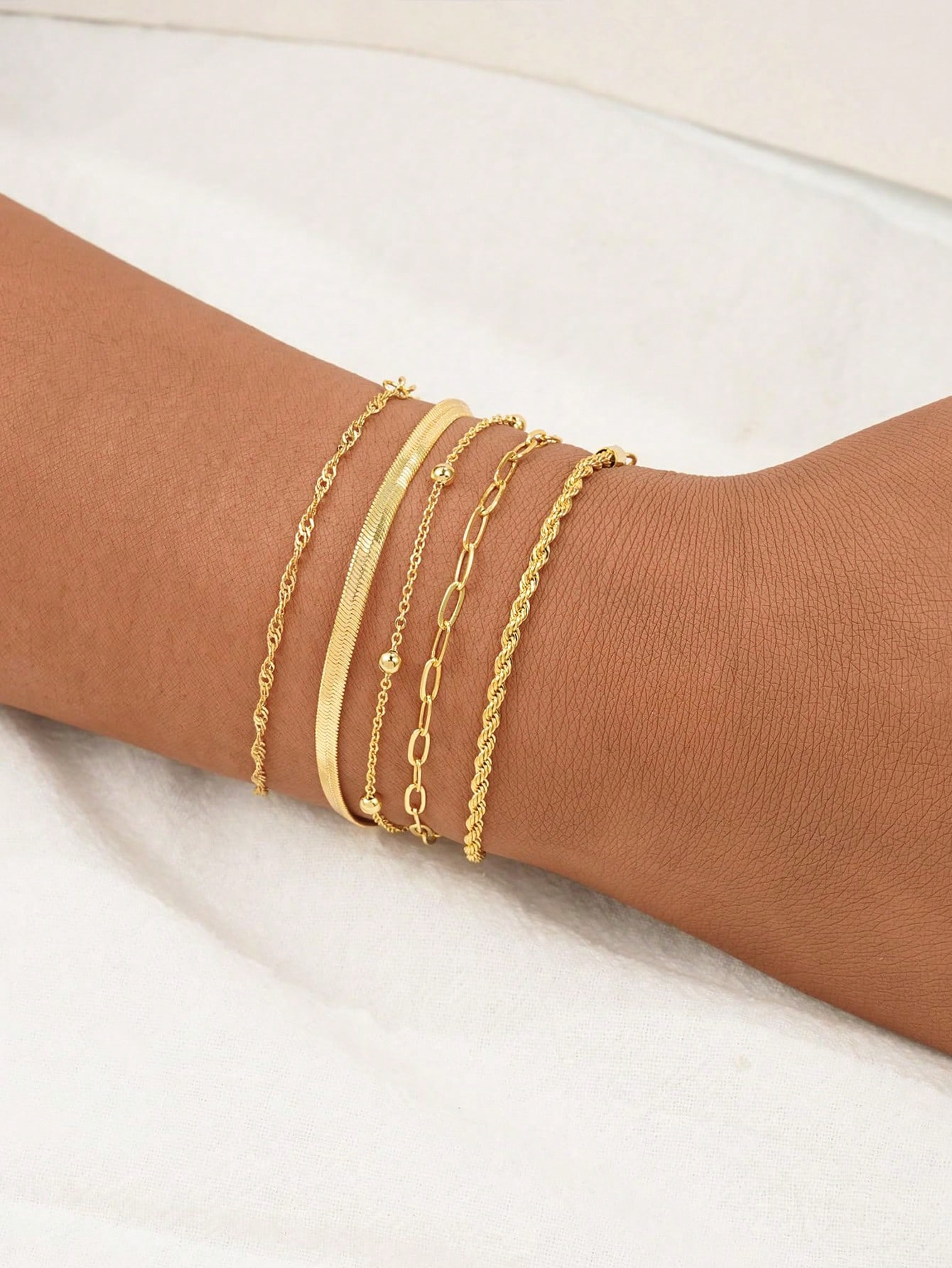 Luxe Harmony Stackable Bracelets – Set of 5