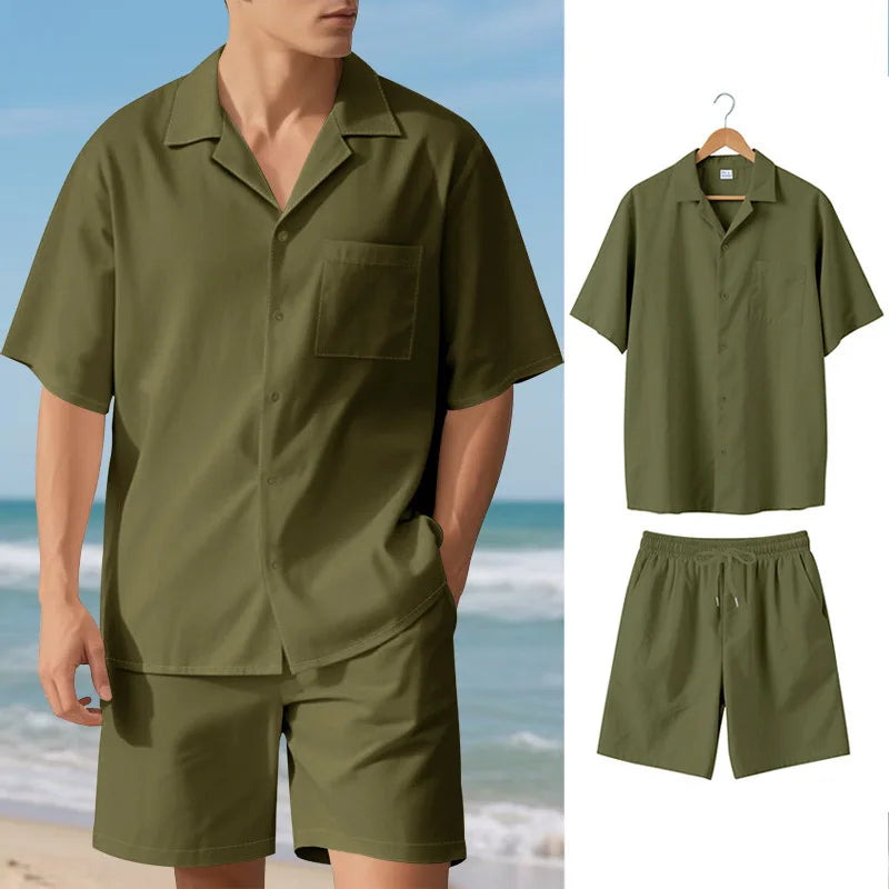 Capri Silk Set – Luxury Beachwear for Men