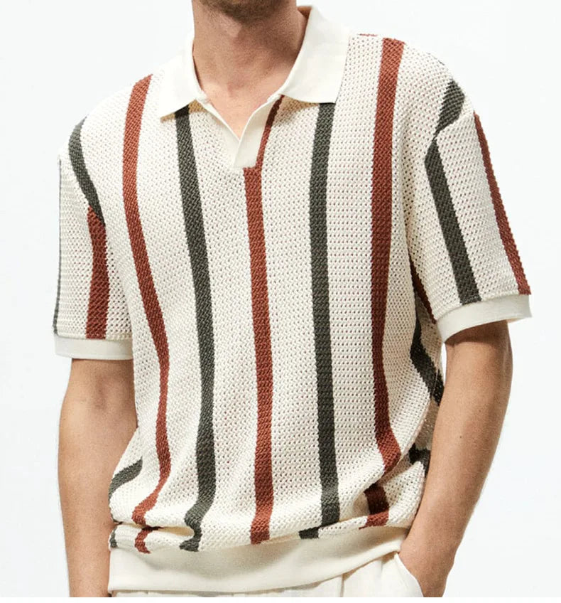 Mayfair Vintage Polo – Striped Navy