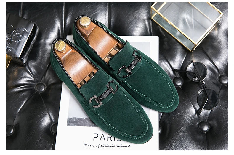 Knightsbridge Green Suede Loafers