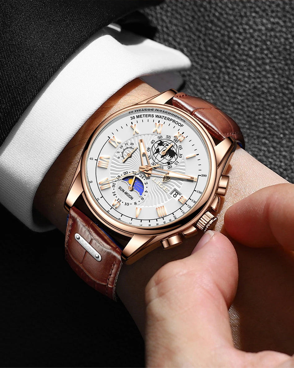LIGE Executive Chronograph – Waterproof Classic Men’s Watch