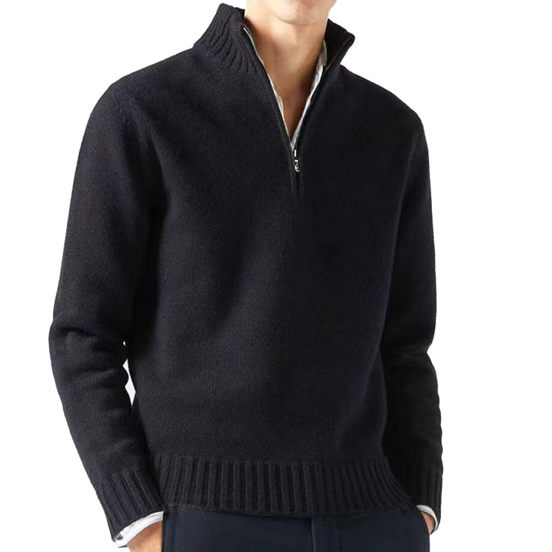 Oxford Roll-Neck Sweater