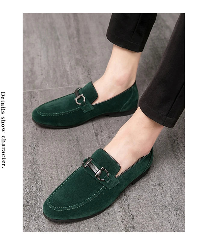 Knightsbridge Green Suede Loafers