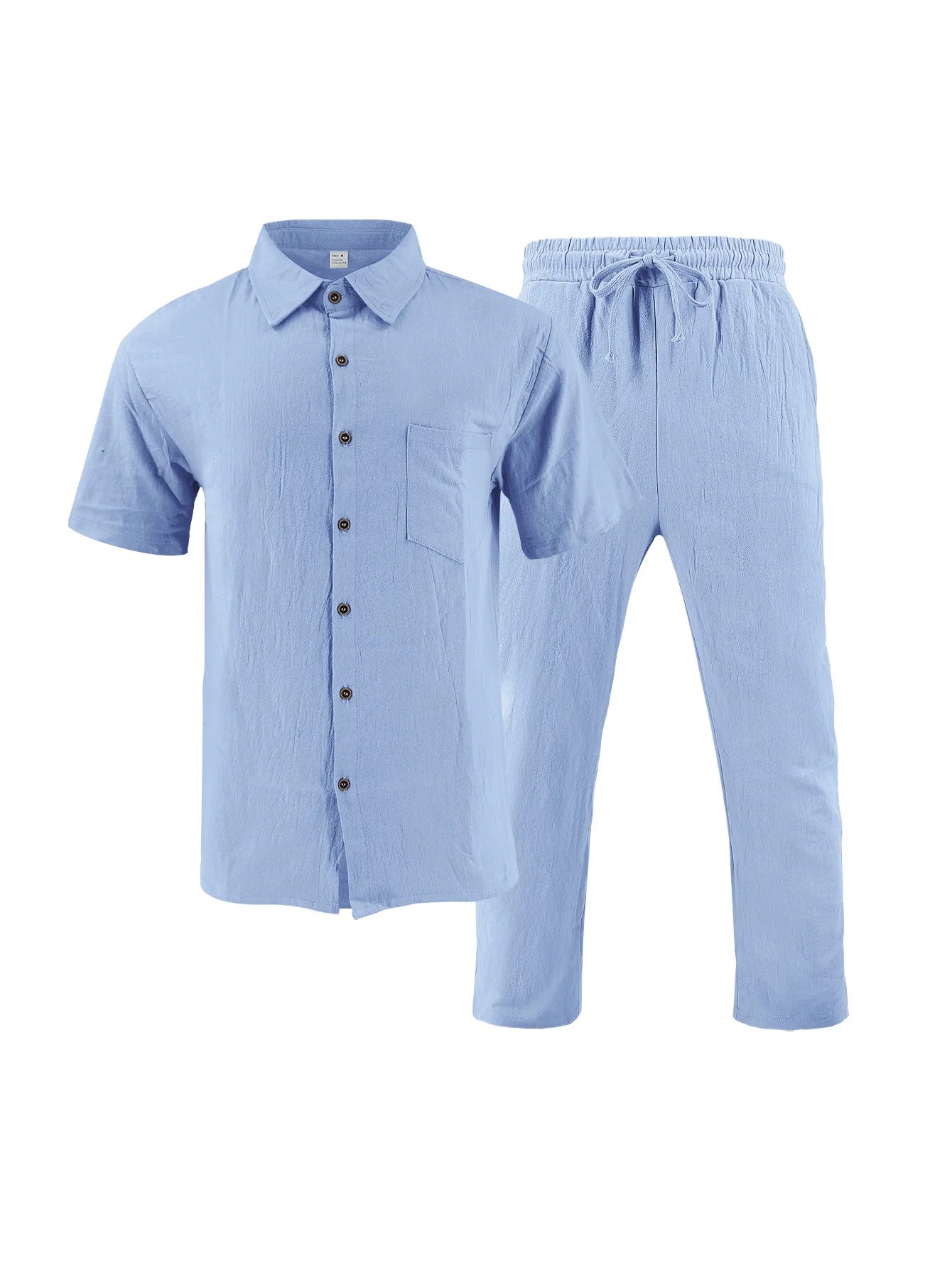 Sorrento Linen Set – Short Sleeve Shirt & Chino Shorts