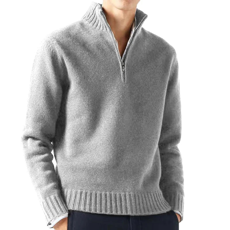Oxford Roll-Neck Sweater
