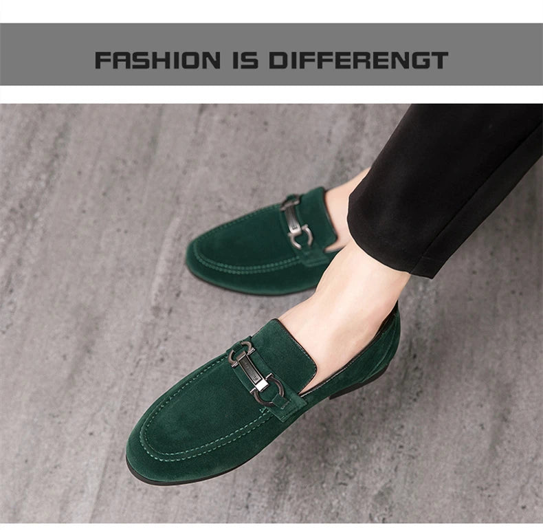 Knightsbridge Green Suede Loafers