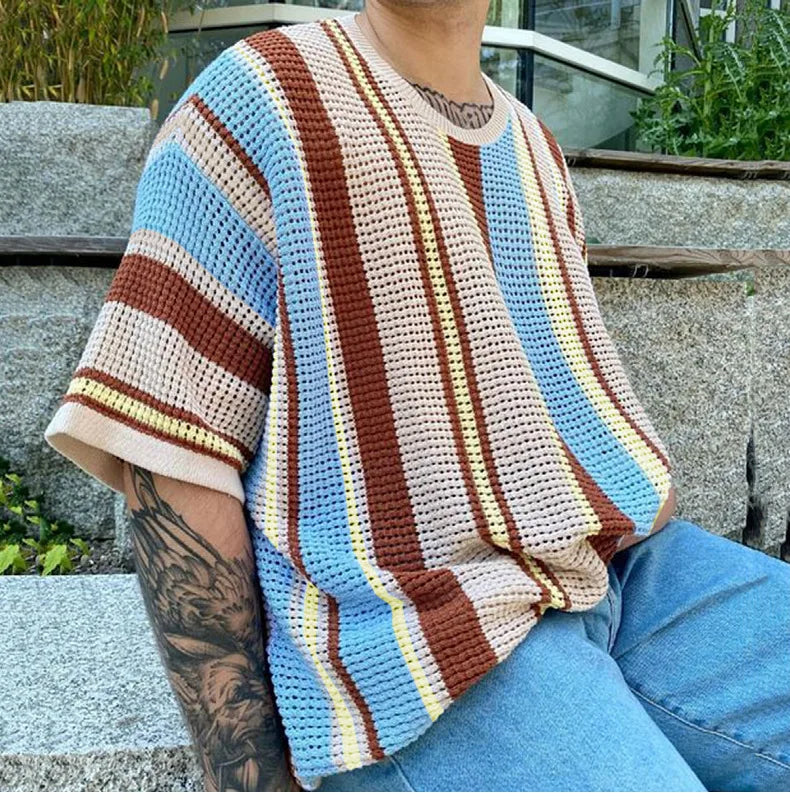 Mayfair Vintage Polo – Striped Navy