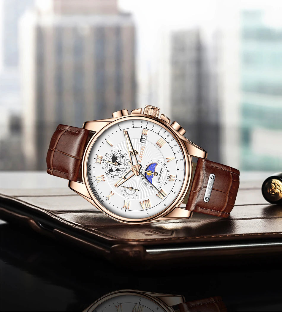 LIGE Executive Chronograph – Waterproof Classic Men’s Watch