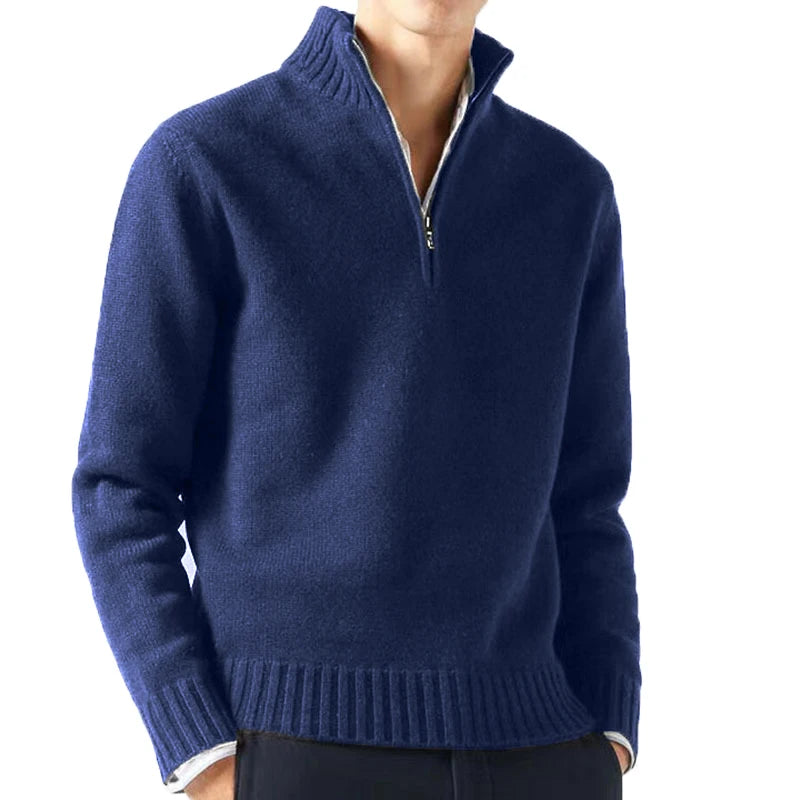 Oxford Roll-Neck Sweater