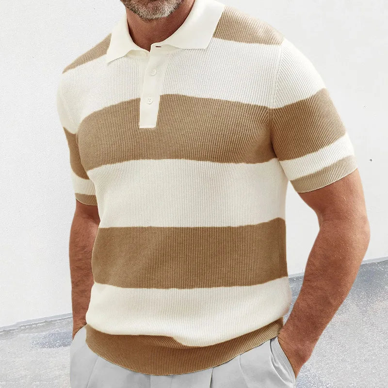 Portofino Striped Polo Tee