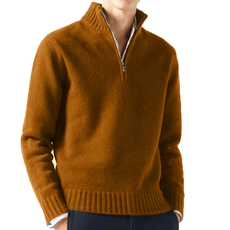 Oxford Roll-Neck Sweater