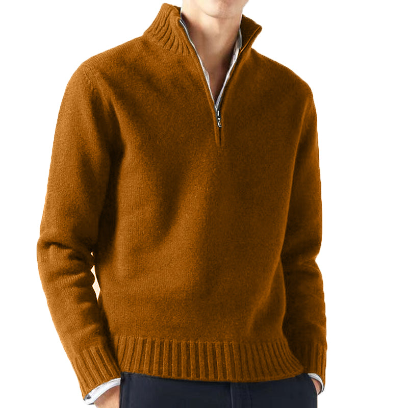 Oxford Roll-Neck Sweater