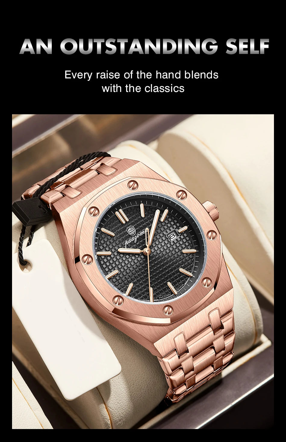 Claridge Steel Chronograph – Noir