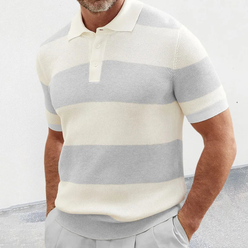 Portofino Striped Polo Tee
