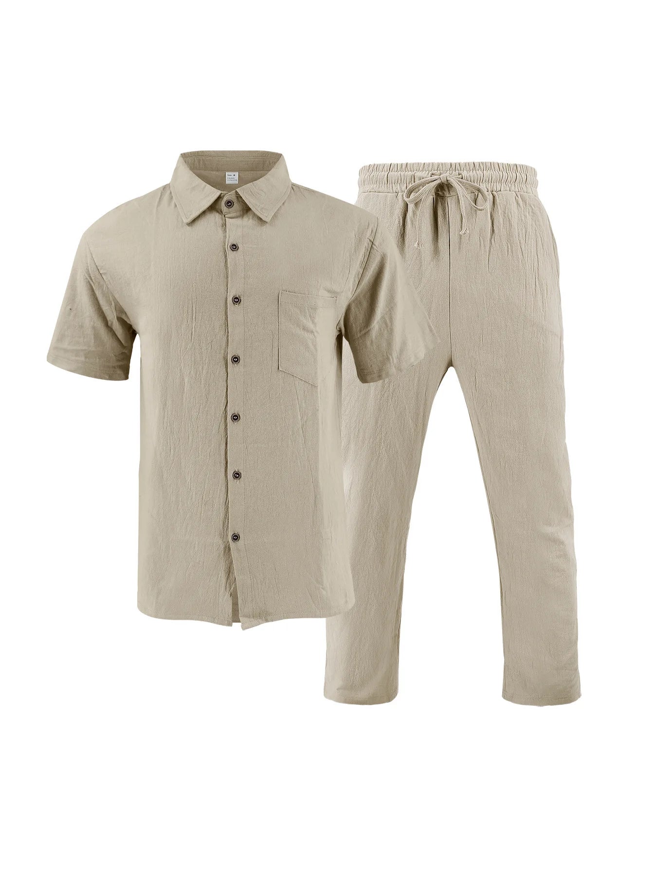 Sorrento Linen Set – Short Sleeve Shirt & Chino Shorts