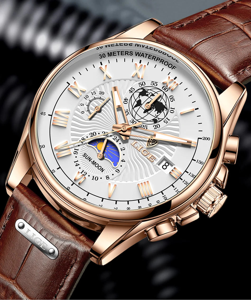 LIGE Executive Chronograph – Waterproof Classic Men’s Watch