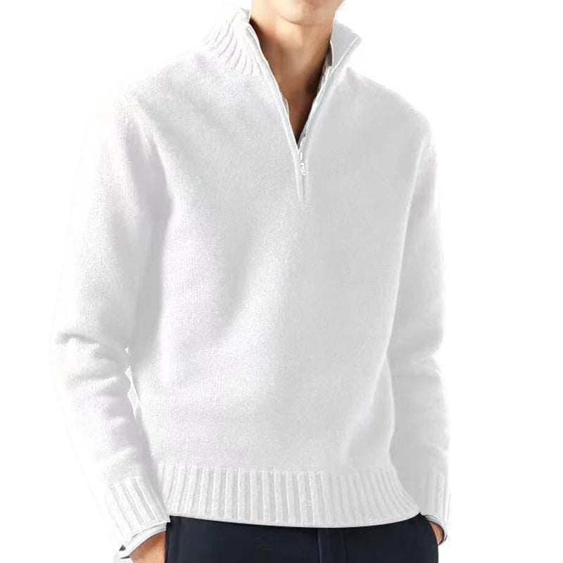 Oxford Roll-Neck Sweater