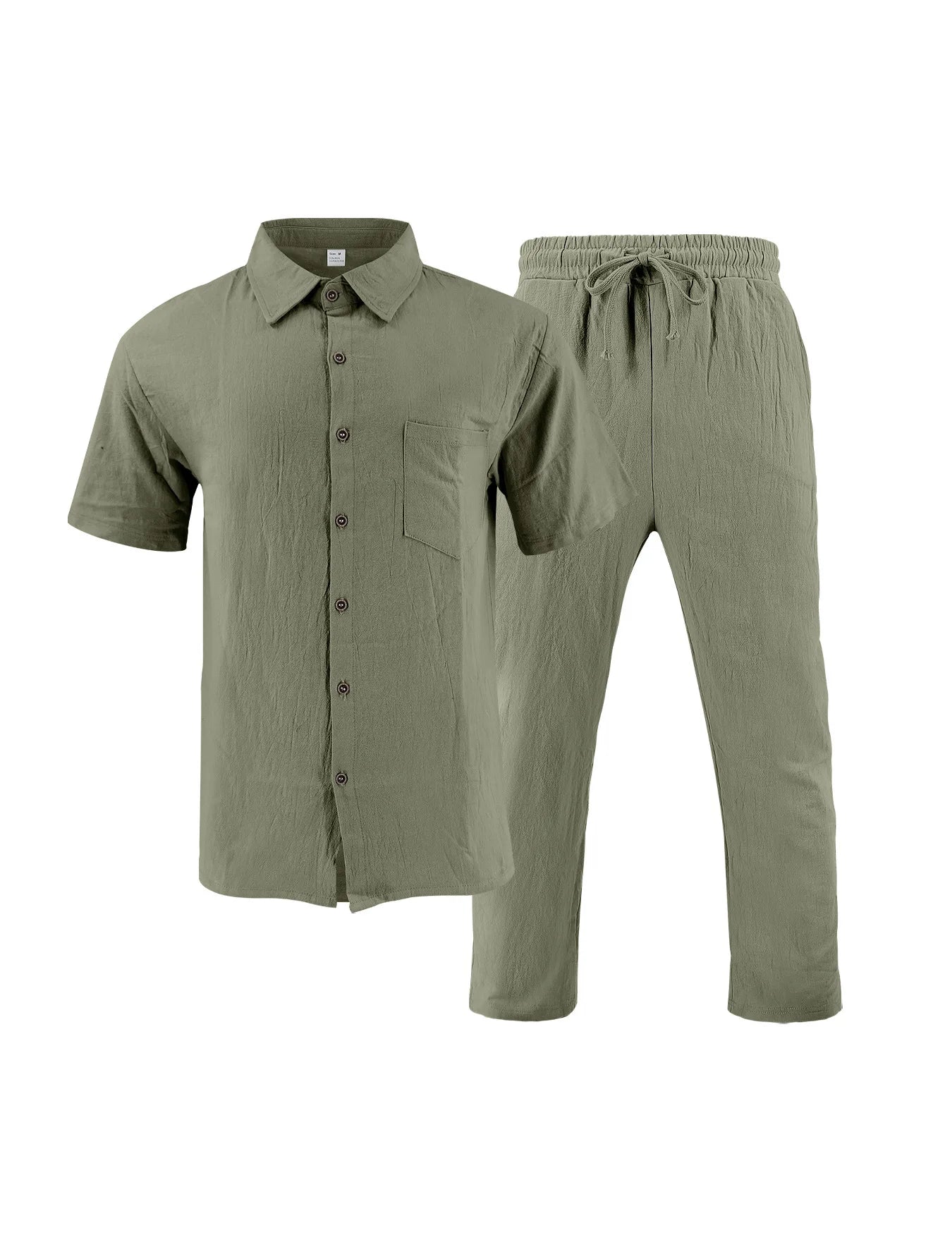Sorrento Linen Set – Short Sleeve Shirt & Chino Shorts