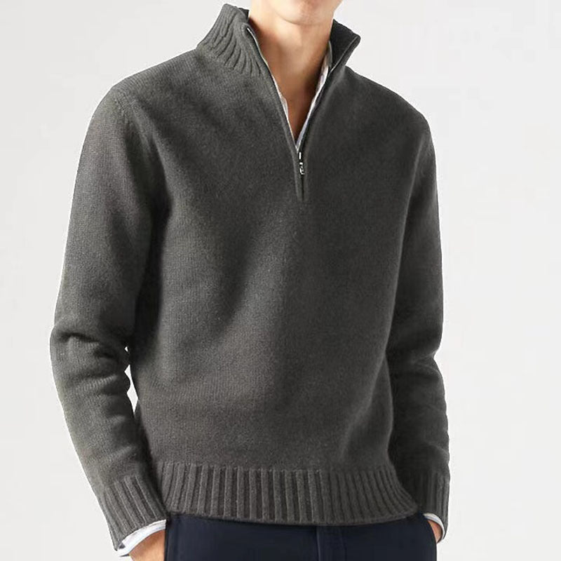 Oxford Roll-Neck Sweater
