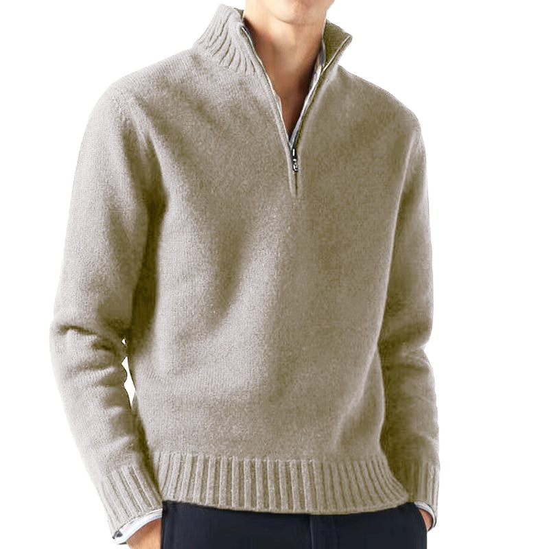 Oxford Roll-Neck Sweater