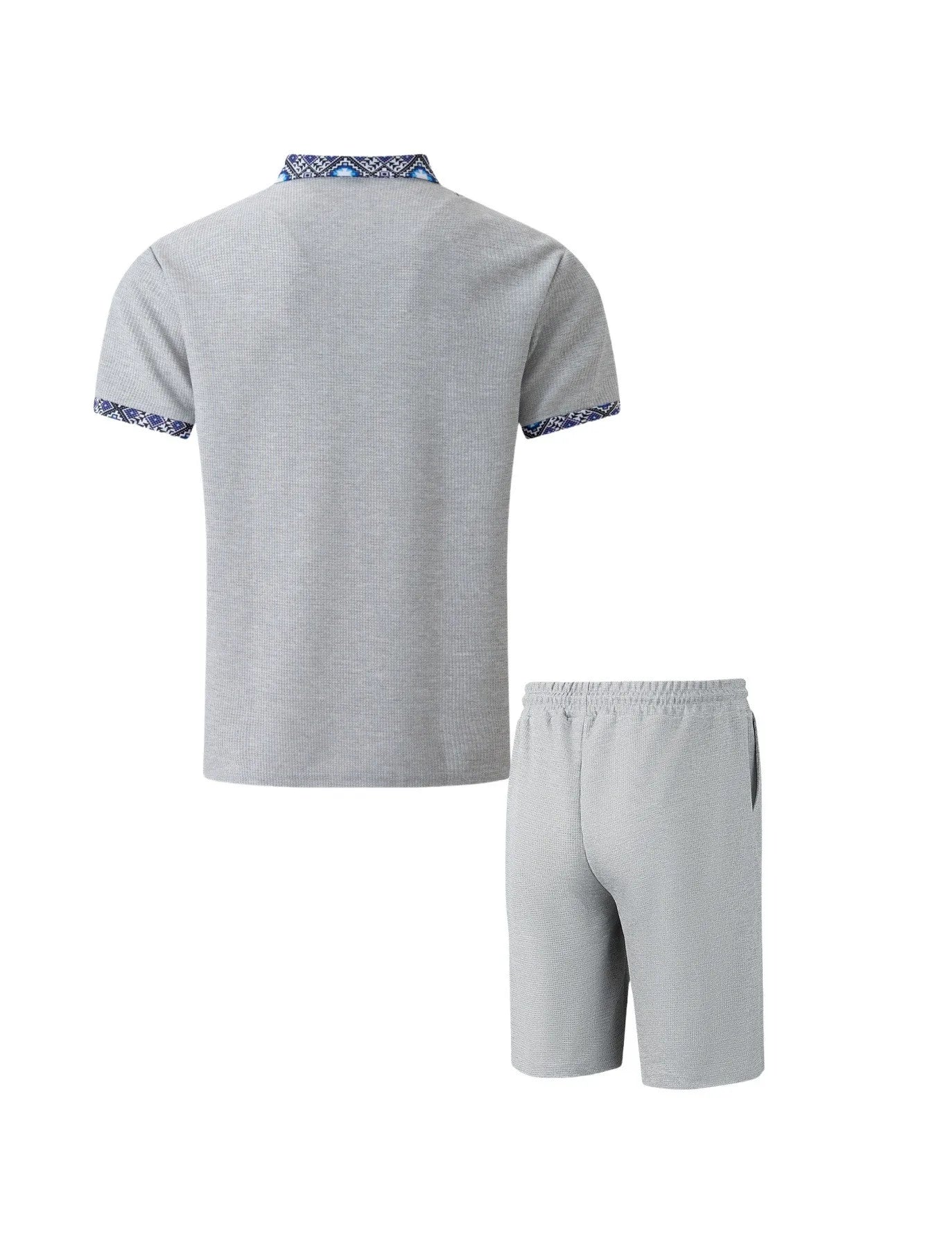 Belgravia Waffle Set – Zip Polo & Soft Shorts