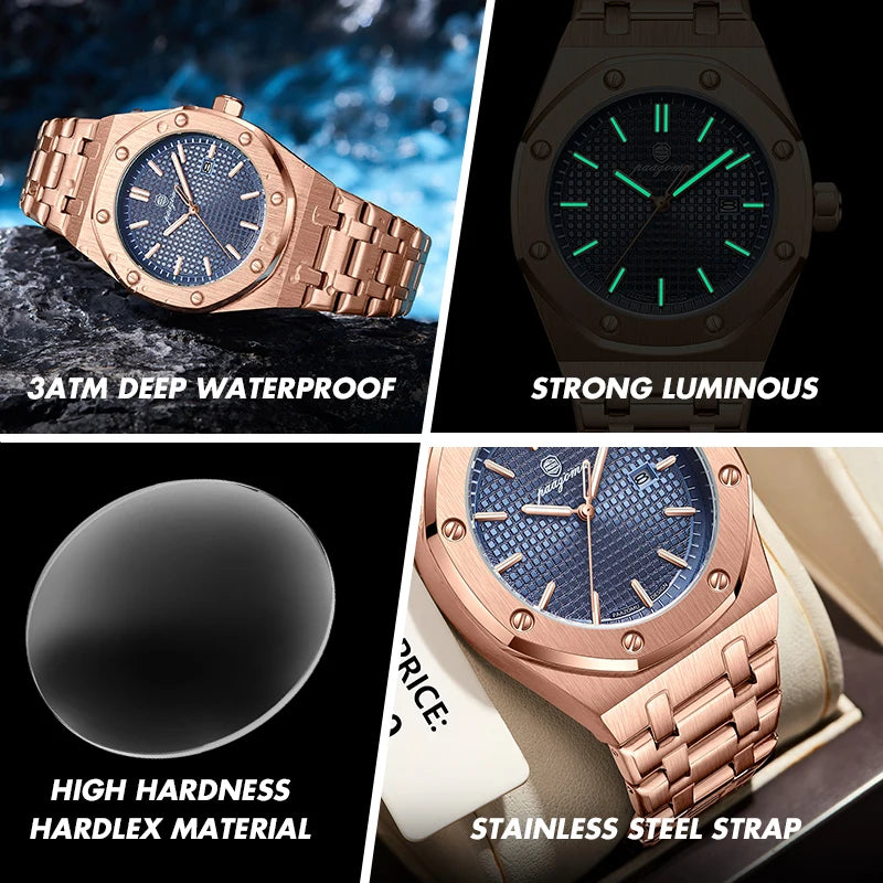 Claridge Steel Chronograph – Noir