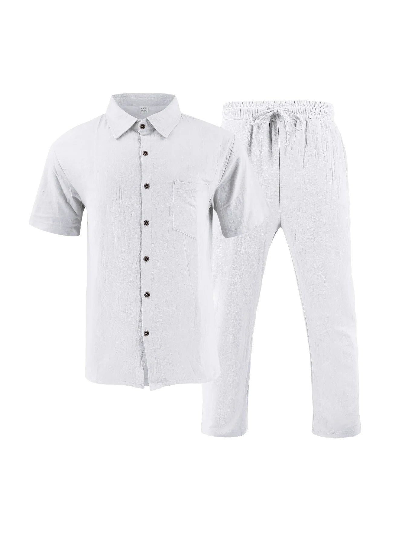 Sorrento Linen Set – Short Sleeve Shirt & Chino Shorts