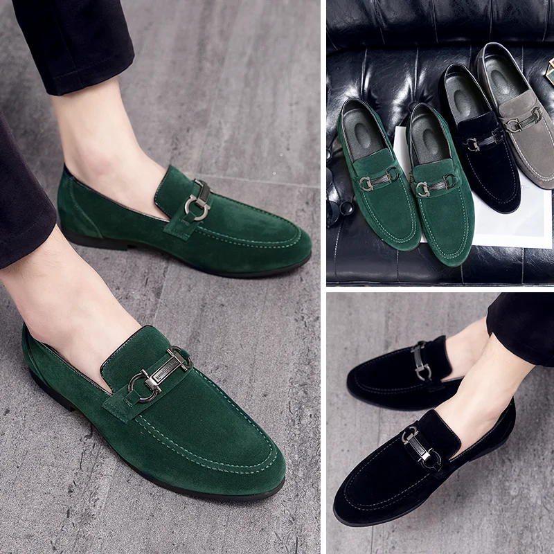 Knightsbridge Green Suede Loafers