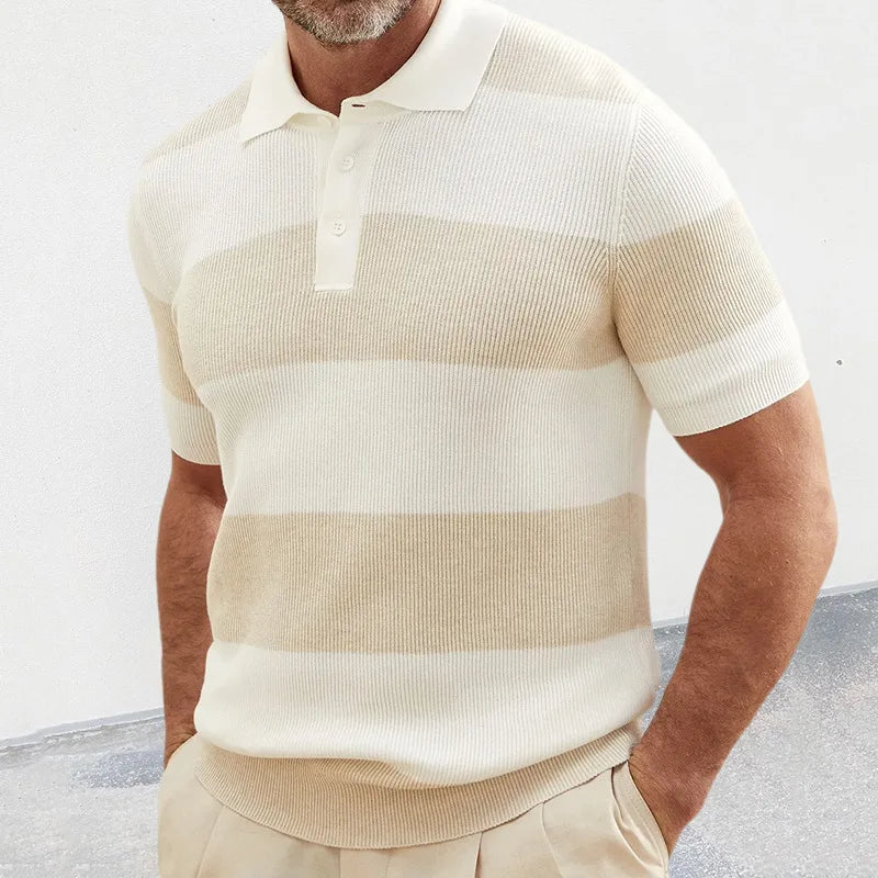 Portofino Striped Polo Tee