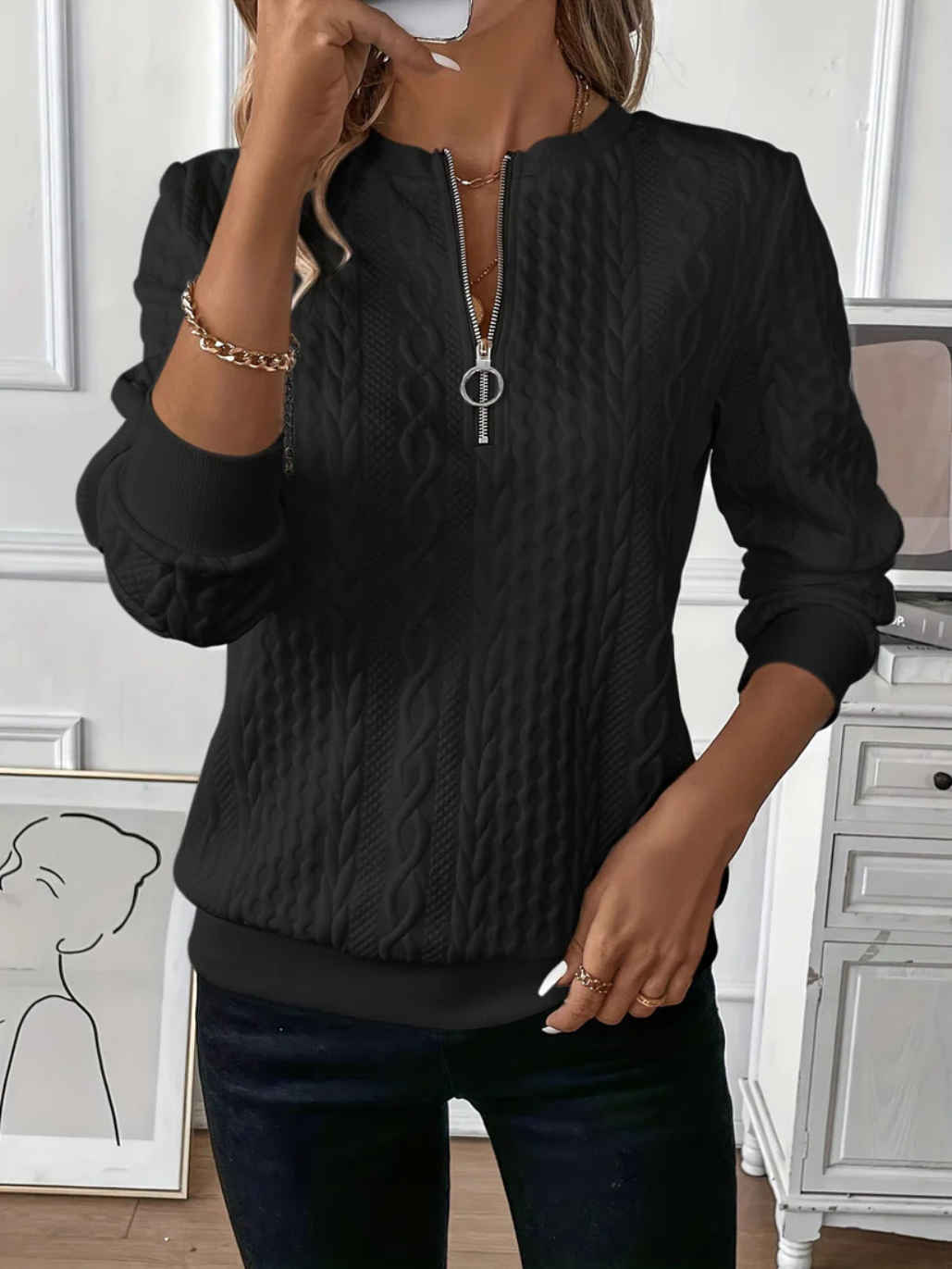 AYA | SWEATER WITH ZIPPER