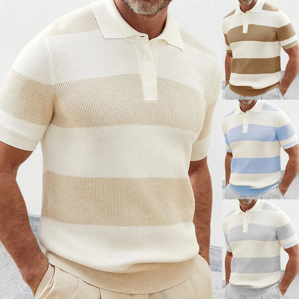 Portofino Striped Polo Tee