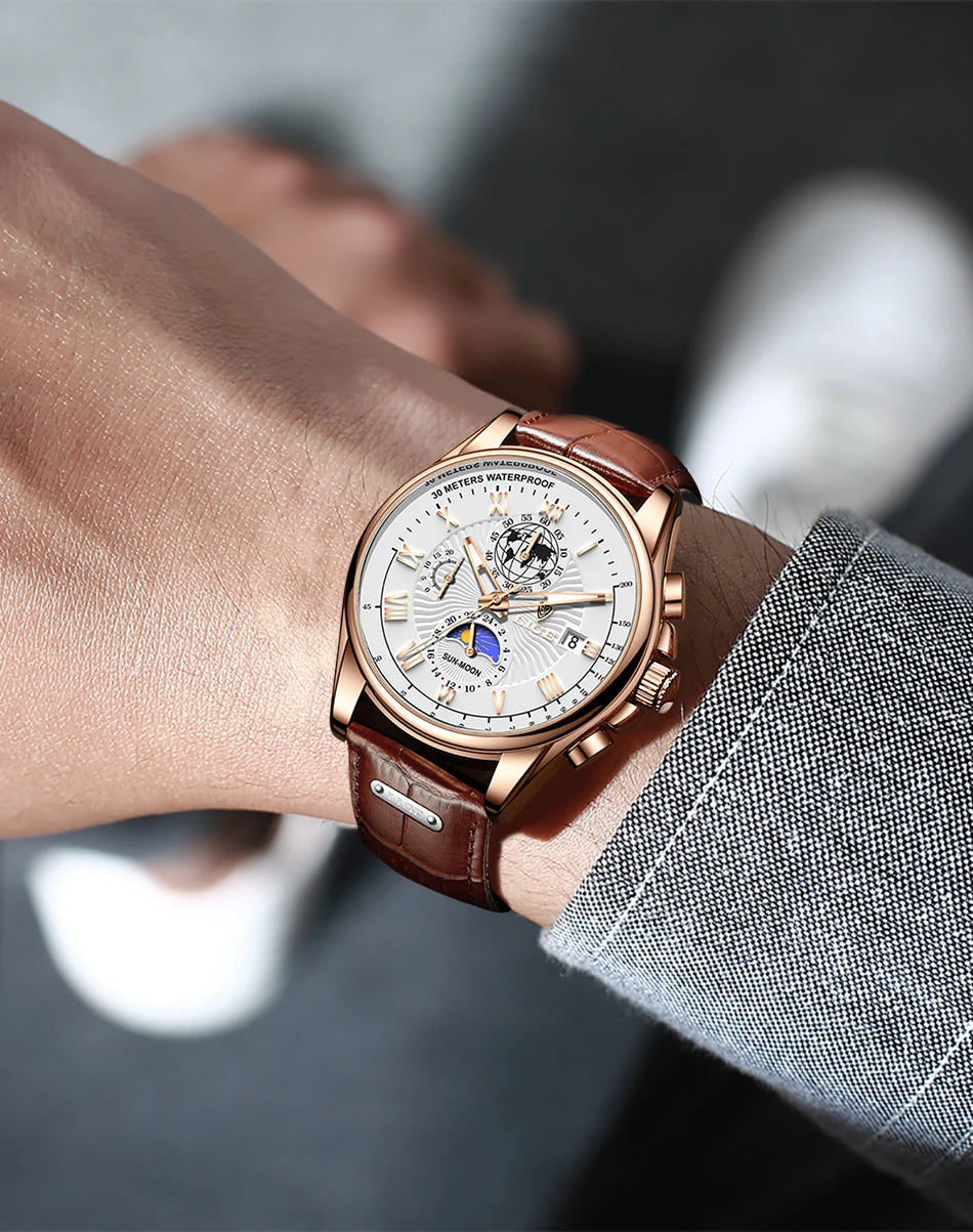 LIGE Executive Chronograph – Waterproof Classic Men’s Watch