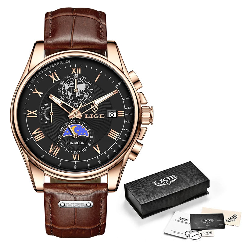 LIGE Executive Chronograph – Waterproof Classic Men’s Watch
