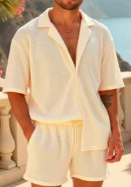Sandhurst Linen Duo – Button-Down Shirt & Drawstring Shorts