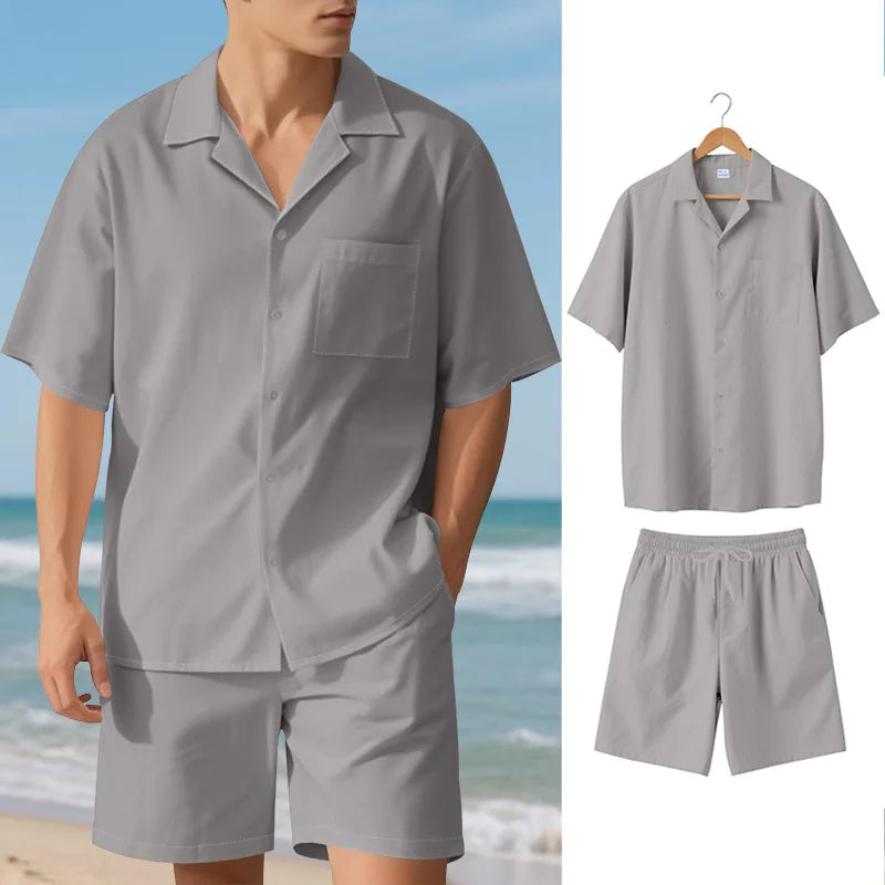 Capri Silk Set – Luxury Beachwear for Men