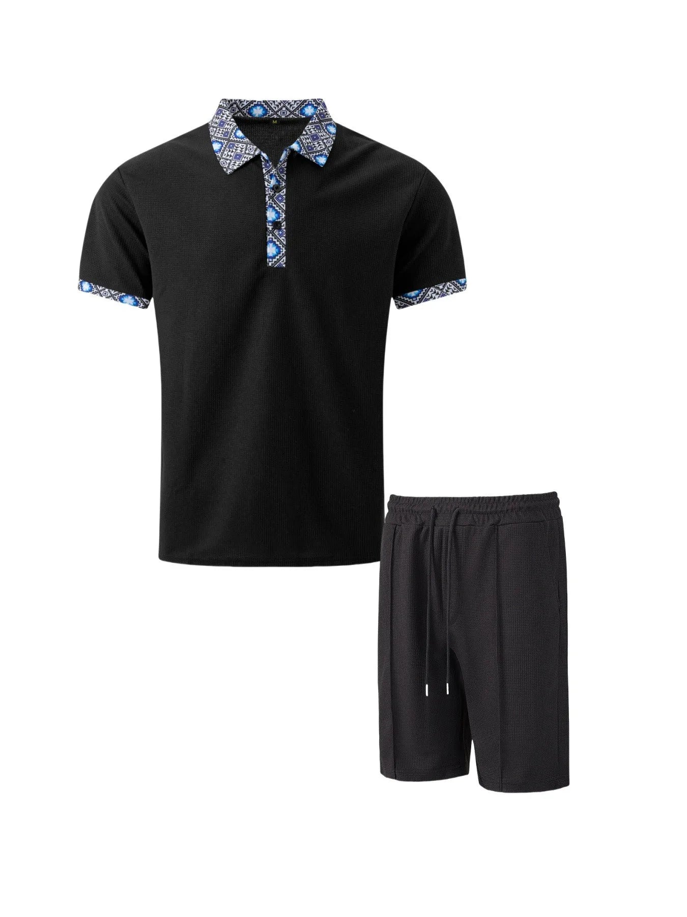 Belgravia Waffle Set – Zip Polo & Soft Shorts
