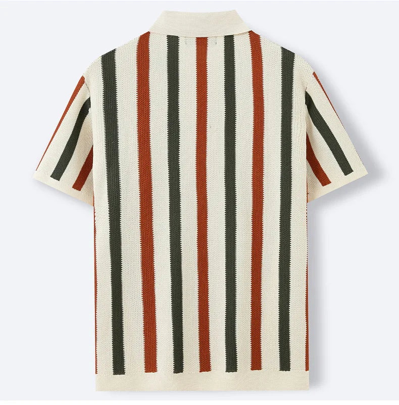 Mayfair Vintage Polo – Striped Navy