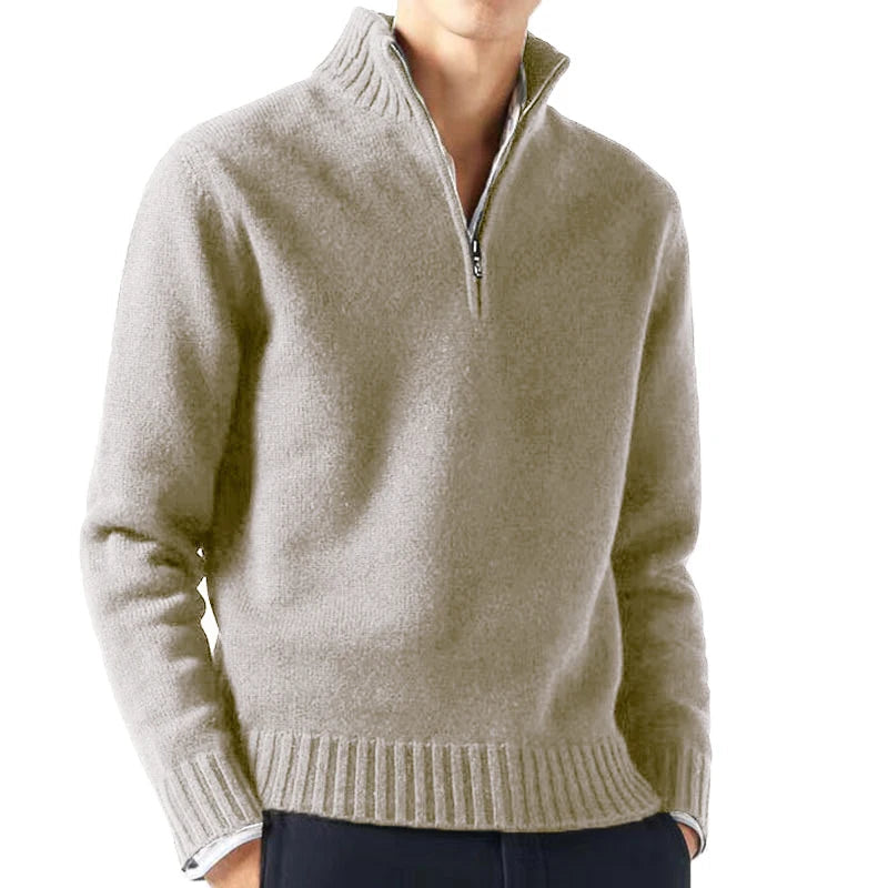 Oxford Roll-Neck Sweater