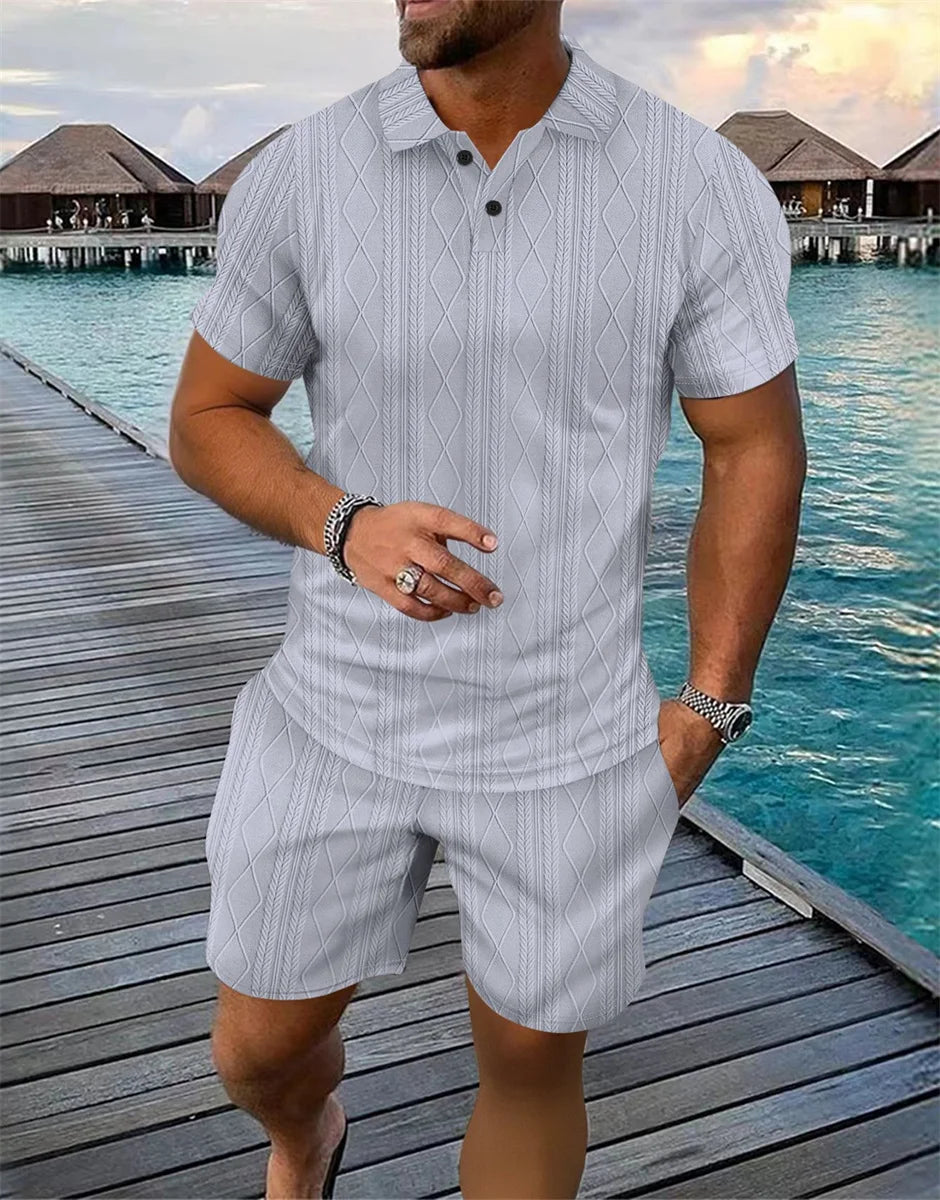 Capri Set – Casual Polo & Tailored Shorts