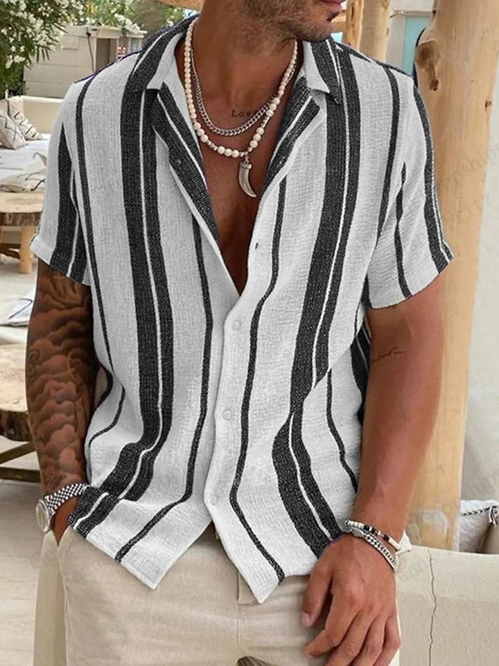 Riviera Striped Linen Shirt