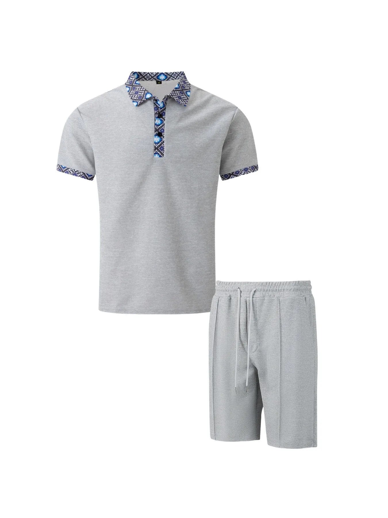Belgravia Waffle Set – Zip Polo & Soft Shorts