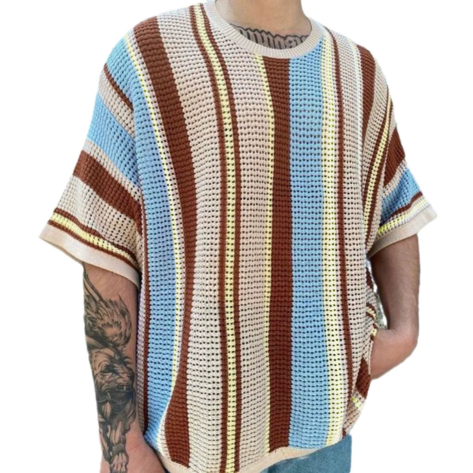 Mayfair Vintage Polo – Striped Navy