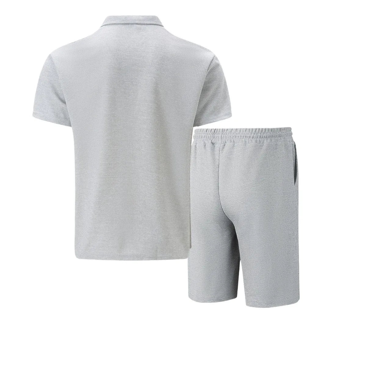 Belgravia Waffle Set – Zip Polo & Soft Shorts