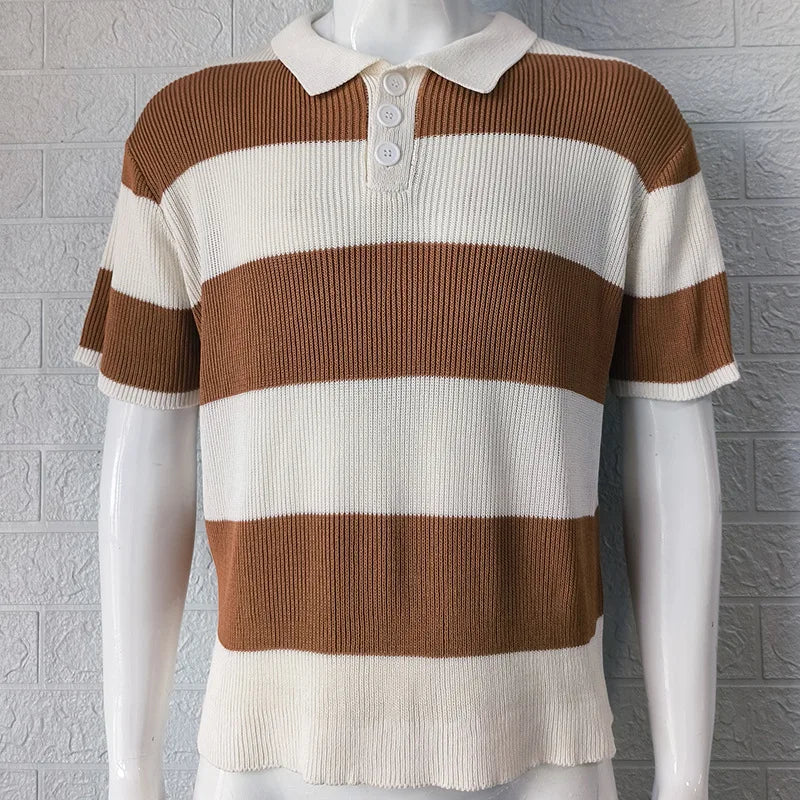 Portofino Striped Polo Tee