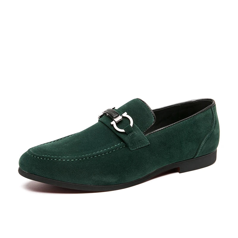 Knightsbridge Green Suede Loafers