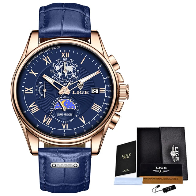 LIGE Executive Chronograph – Waterproof Classic Men’s Watch