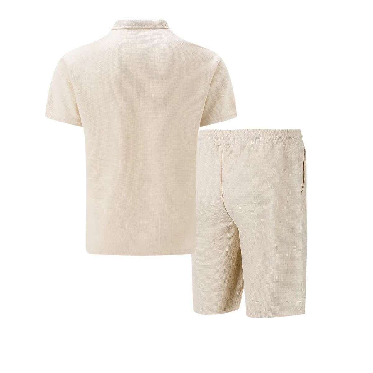 Belgravia Waffle Set – Zip Polo & Soft Shorts