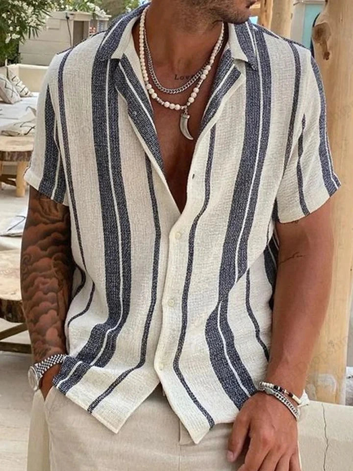 Riviera Striped Linen Shirt