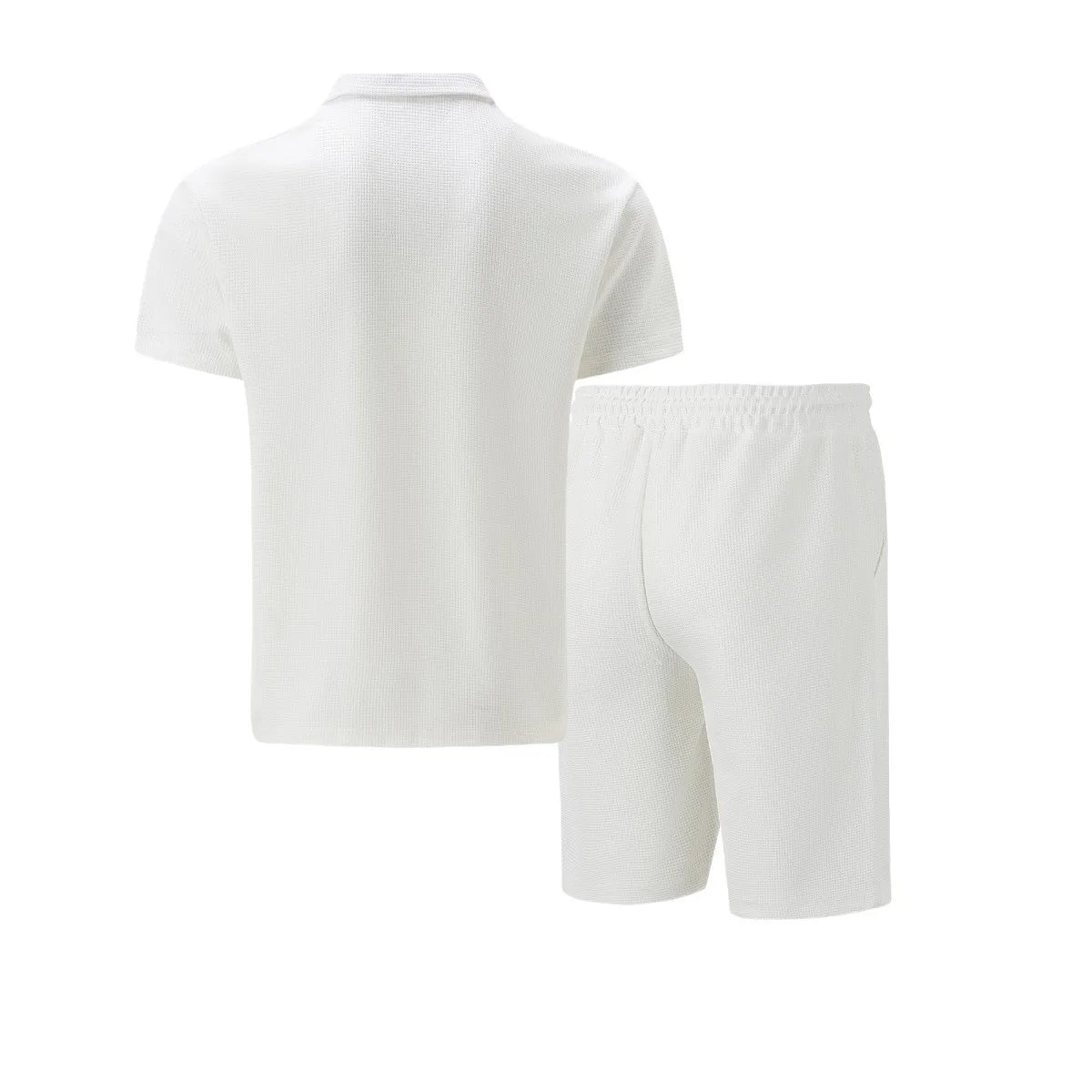 Belgravia Waffle Set – Zip Polo & Soft Shorts