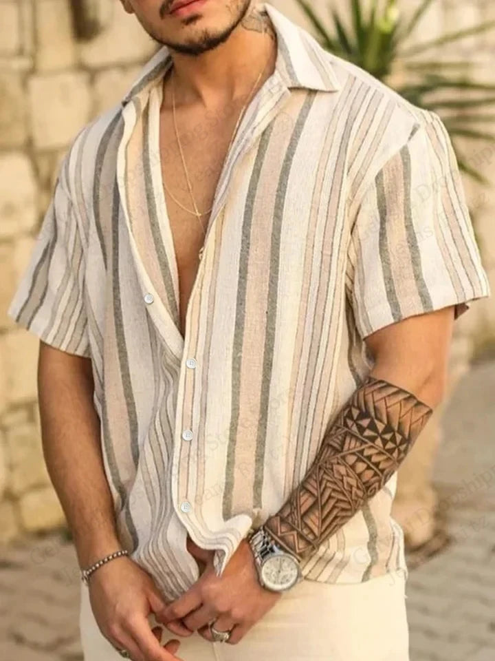 Riviera Striped Linen Shirt